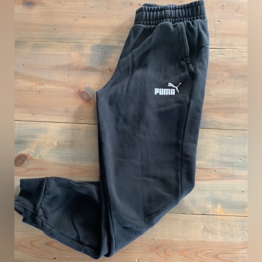Men Medium, Puma Black Sweatpants, Like New!